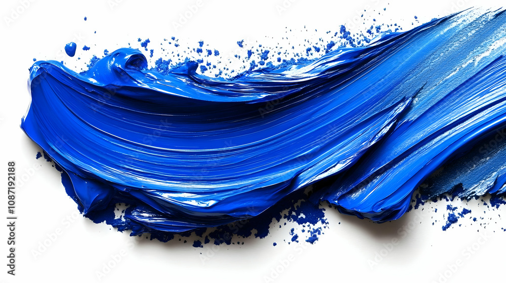 Blue Paint Stroke Illustration