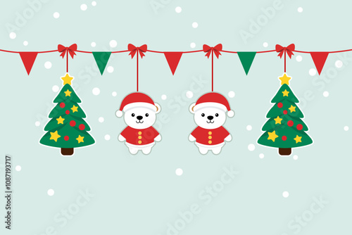hanging flag party chrismas
