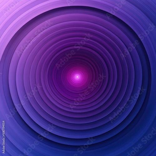 Abstract Purple and Blue Concentric Circles with Glowing Center photo