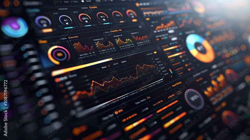 Obraz premium Streamlined Business Data Analysis Dashboard: Interactive Visualizations for Strategic Decision-Making