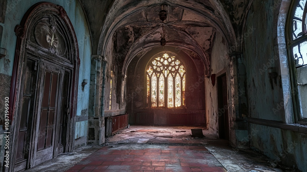 Fototapeta premium Eerie Dungeon Interior 