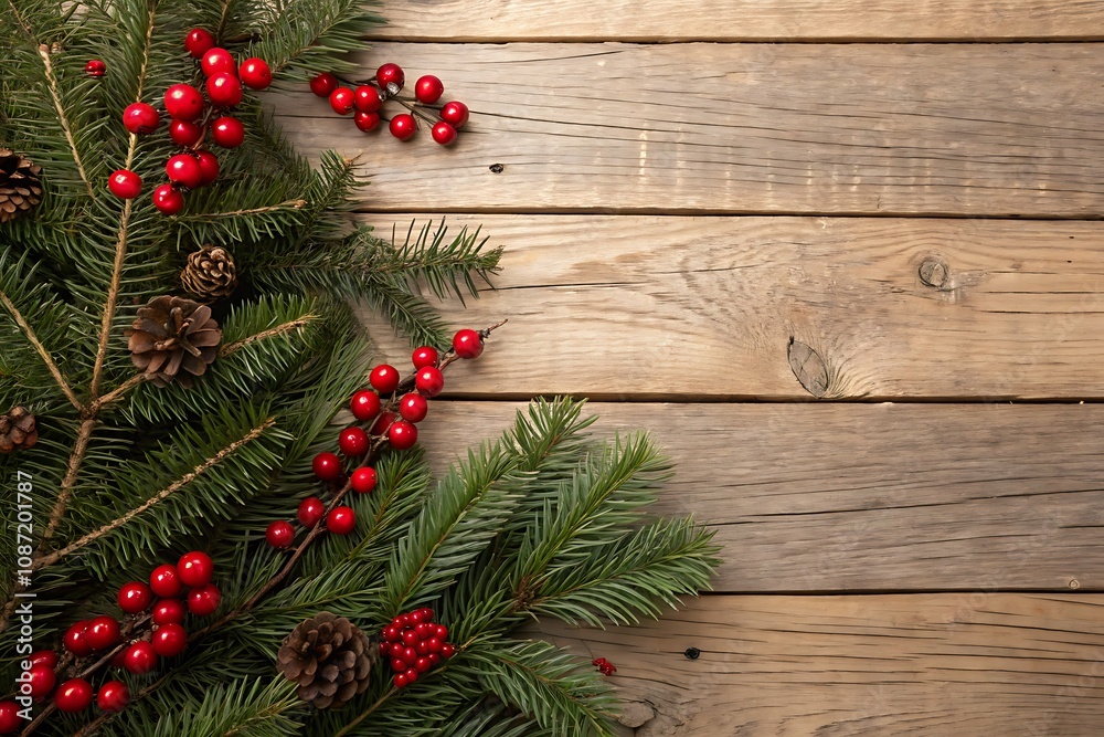 christmas wreath on wooden background christmas wreath on wooden background
