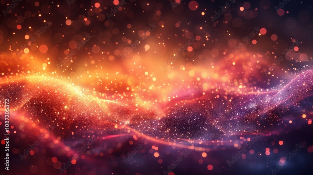 Colorful abstract waves of light and energy swirling together in a vibrant cosmic display during the night Colorful abstract waves of light and energy swirling together in a vibrant cosmic display during the night