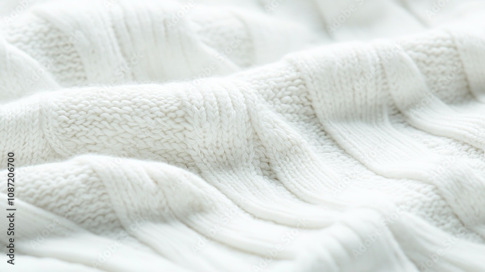   A white blanket with a black-and-white cat lying on it