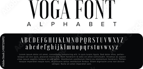 Luxury Voga Stylish alphabet letters font for logo