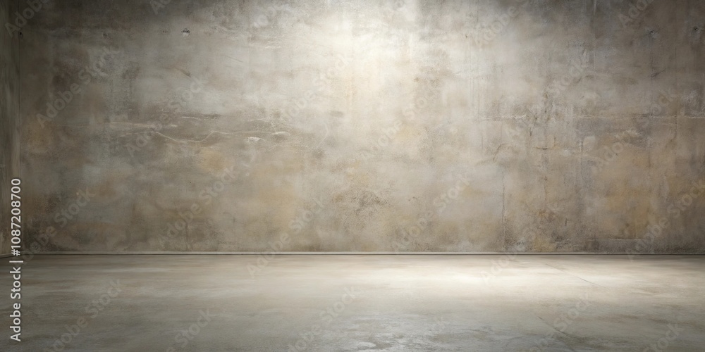 Empty Room with Weathered Concrete Wall and Floor Suitable for Product Placement or Background Use Empty Room with Weathered Concrete Wall and Floor Suitable for Product Placement or Background Use