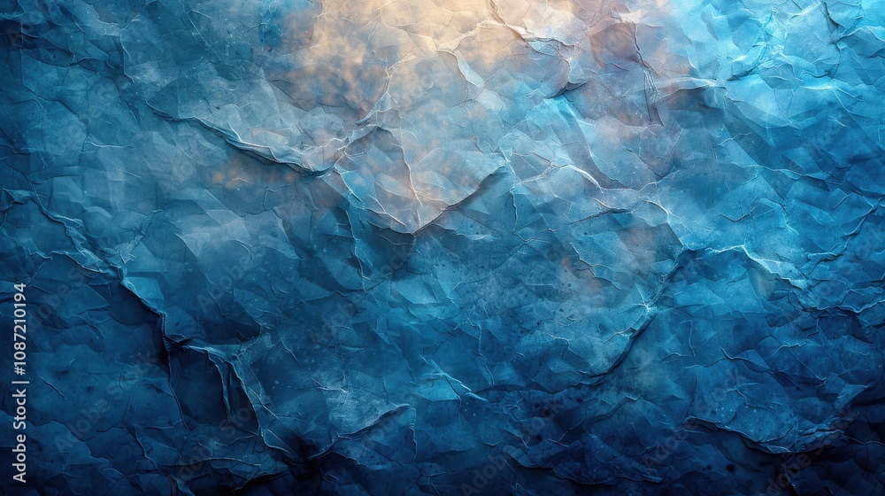 Textured blue paper with subtle lighting effects creating a calming atmosphere in a serene setting Textured blue paper with subtle lighting effects creating a calming atmosphere in a serene setting