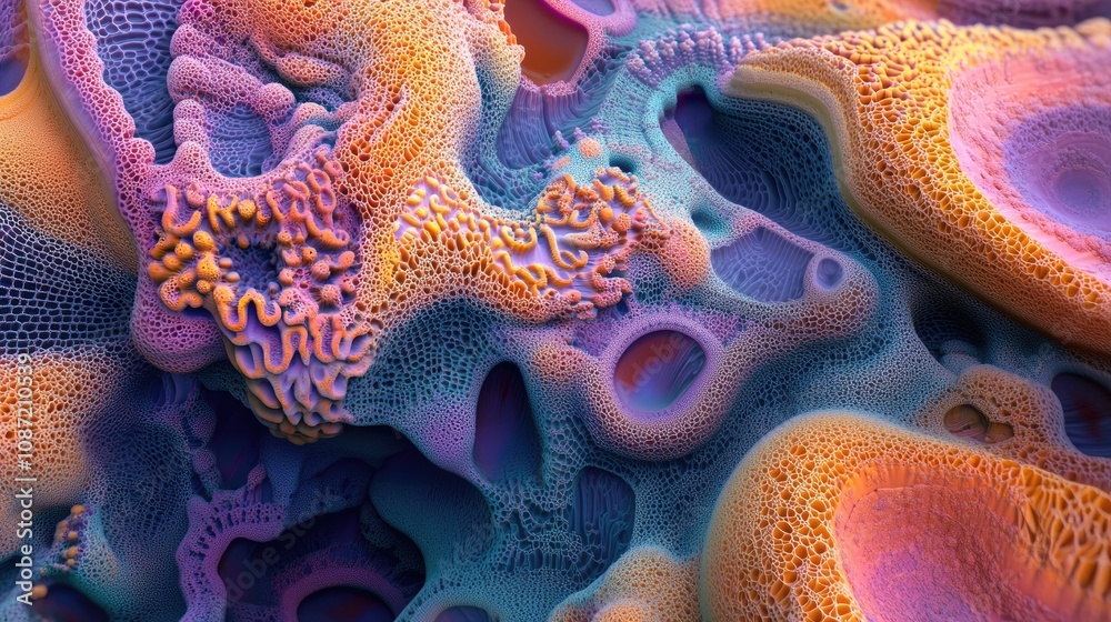 Abstract 3D Render of Cellular Structure Abstract 3D Render of Cellular Structure