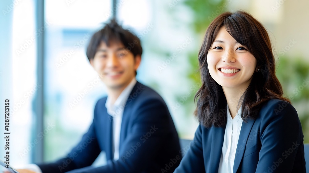 Two Young Professionals Collaborating on Financial Strategy at Office Desk Two Young Professionals Collaborating on Financial Strategy at Office Desk