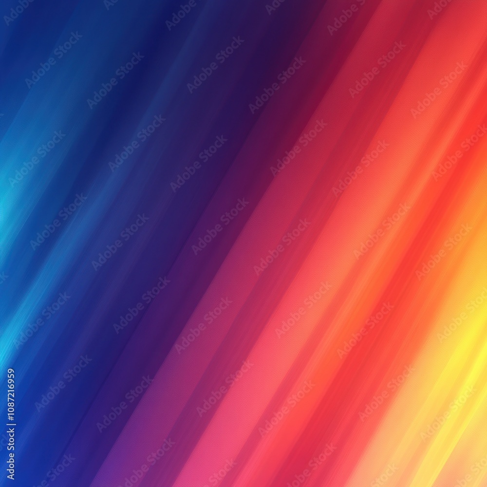 Abstract Diagonal Gradient Background with Blue, Purple, Red, and Yellow Colors