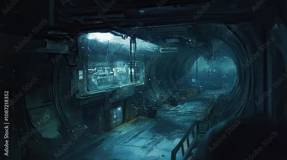 Fototapeta premium Galactic Bunker Interior 