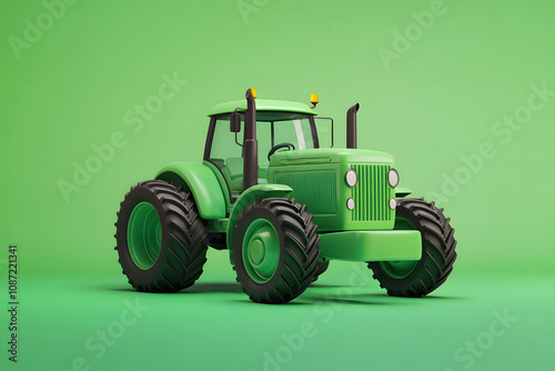 Tractor isolated on background. 3d rendering - illustration
 photo