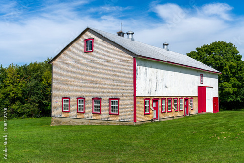 An old wooden Canadian farm building