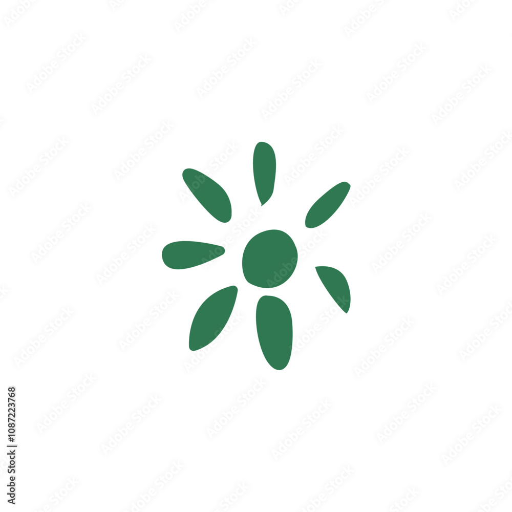 Simple outline flower logo design Simple outline flower logo design