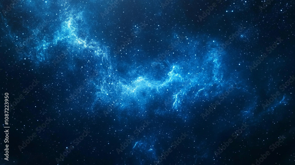 A stunning view of a starry night sky filled with vibrant cosmic clouds and shining stars A stunning view of a starry night sky filled with vibrant cosmic clouds and shining stars