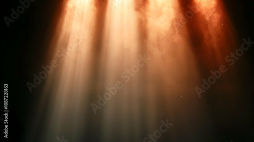 Abstract Background with Golden Light Rays