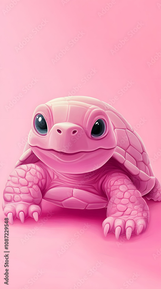 Turtle with a heart on a white background Turtle with a heart on a white background