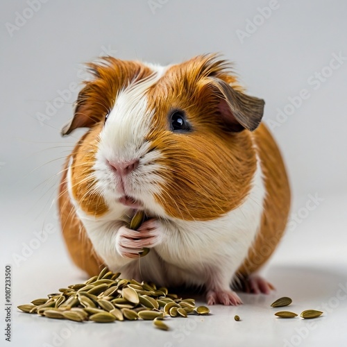 Image of a marmot eating sunflower seeds, produced by AI