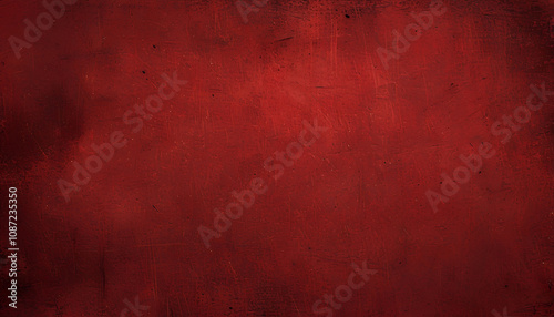 Red textured concrete wall background. Dark edges
