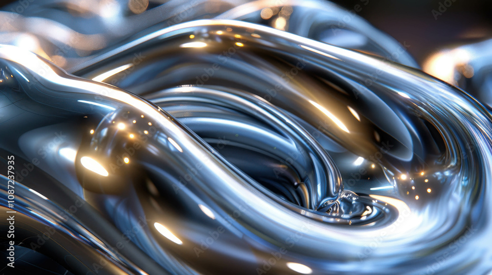 Fototapeta premium The image is of a blue ocean with waves and foam. The water appears to be very calm and peaceful, with no signs of turbulence or roughness. The blue color of the water is soothing and calming