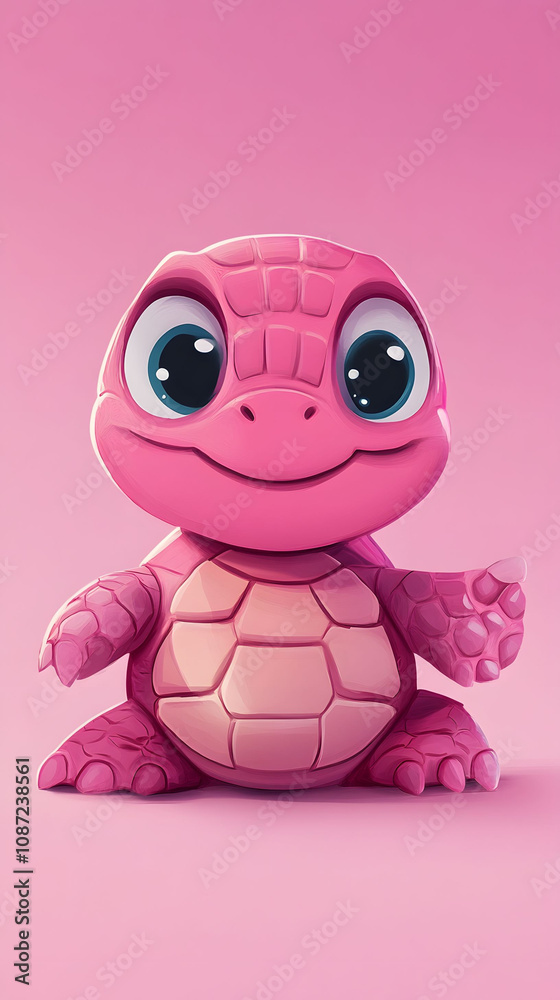 Turtle with a heart on a white background Turtle with a heart on a white background