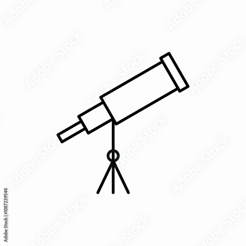 telescope astronomy icon vector sign