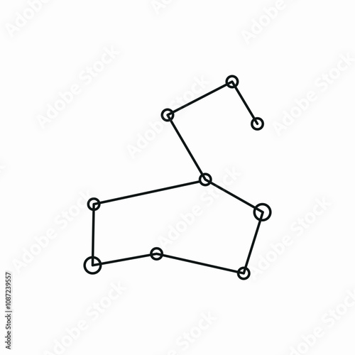 leo constellation libra star icon sky vector