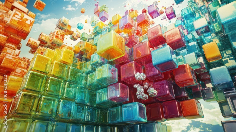 A vivid scientific illustration showing the periodic table of elements, showcasing the building blocks of chemistry and life A vivid scientific illustration showing the periodic table of elements, showcasing the building blocks of chemistry and life