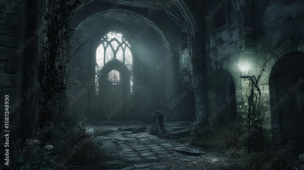 Obraz premium Spectral Graveyard Interior
