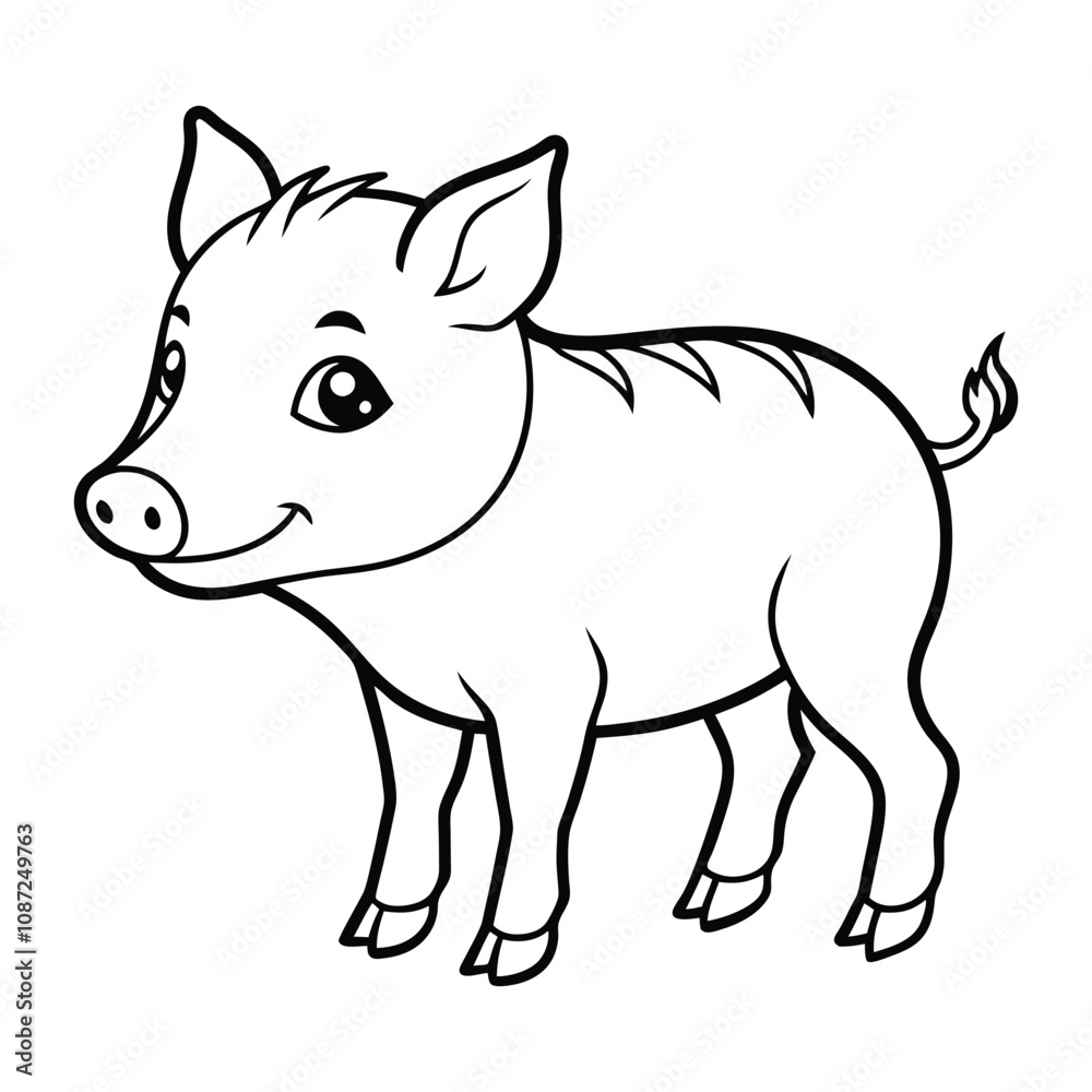 A cute baby wild boar A cute baby wild boar