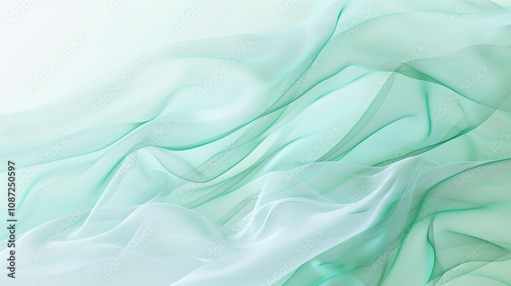 Soft, translucent hues of mint green and powder blue layered in a minimalist fashion, evoking the refreshing and gentle spirit of a spring morning Soft, translucent hues of mint green and powder blue layered in a minimalist fashion, evoking the refreshing and gentle spirit of a spring morning