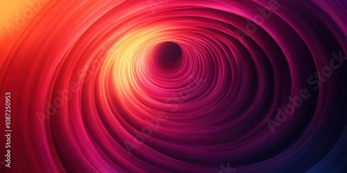 Abstract Swirling Tunnel of Red, Orange, and Purple