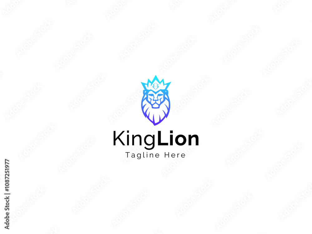 Lion Gradient Vector Logo Lion Gradient Vector Logo