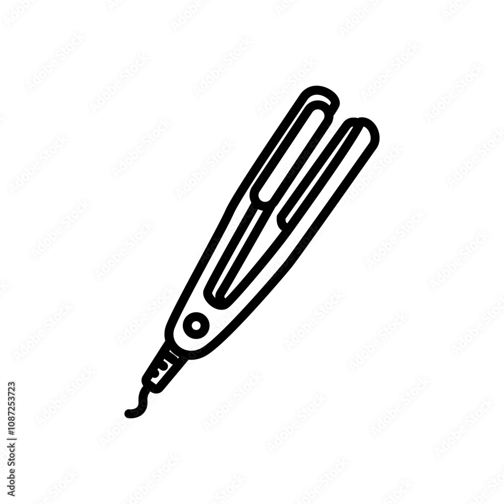 hair straightener icon vector, line style icon hair straightener icon vector, line style icon