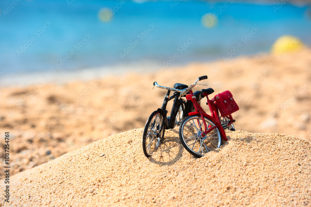 Fototapeta premium Bikes at the beach