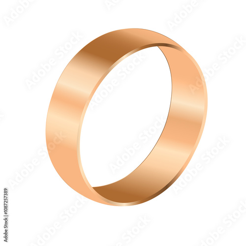 Gold wedding ring vector icons on a white background