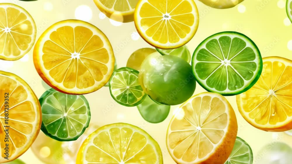 Vibrant Citrus Burst: A Refreshing Lemon and Lime Delight Vibrant Citrus Burst: A Refreshing Lemon and Lime Delight