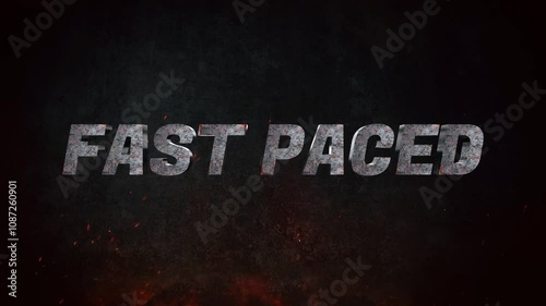 Fast Paced Scene 3D Cinematic Text Background, Cinematic Title Fast Driving