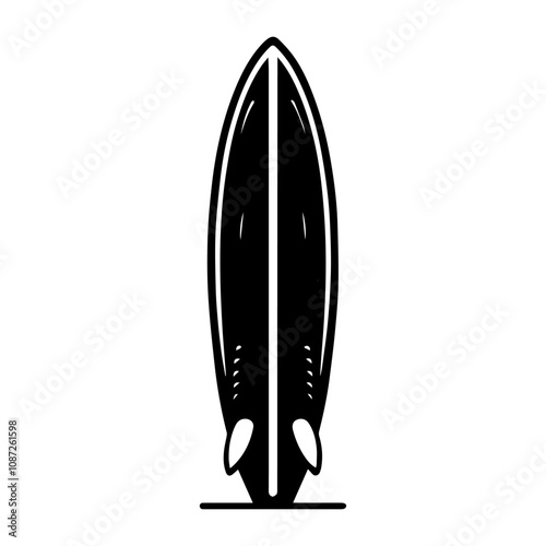Simple Vector Icon of a surfboards – Logo Design Illustration