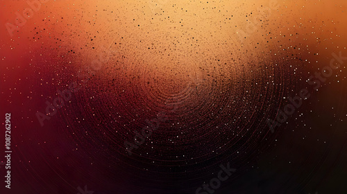 Abstract Background with Red and Orange Gradient and Circular Patterns