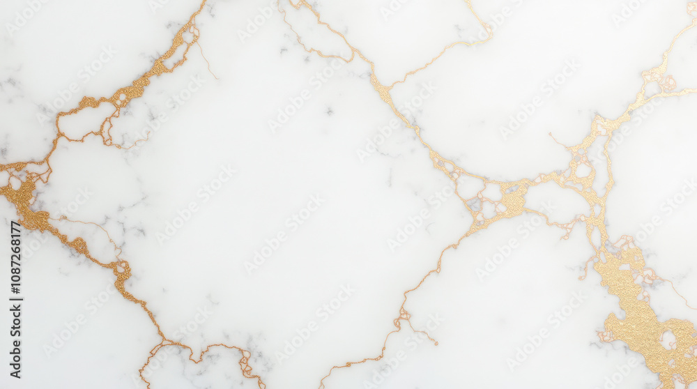 Elegant White Marble with Gold Veins and Flakes: Perfect for Luxury Branding, Backgrounds, and Creative Designs