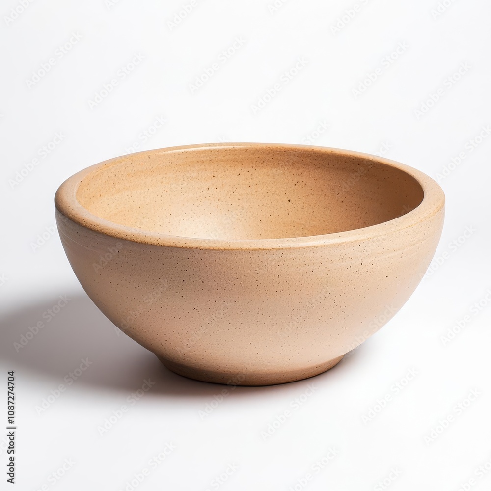 handmade custom original concept. Rustic handmade stoneware bowl, unglazed natural tones and textures, perfectly placed on a clean white background for an organic vibe handmade custom original concept. Rustic handmade stoneware bowl, unglazed natural tones and textures, perfectly placed on a clean white background for an organic vibe