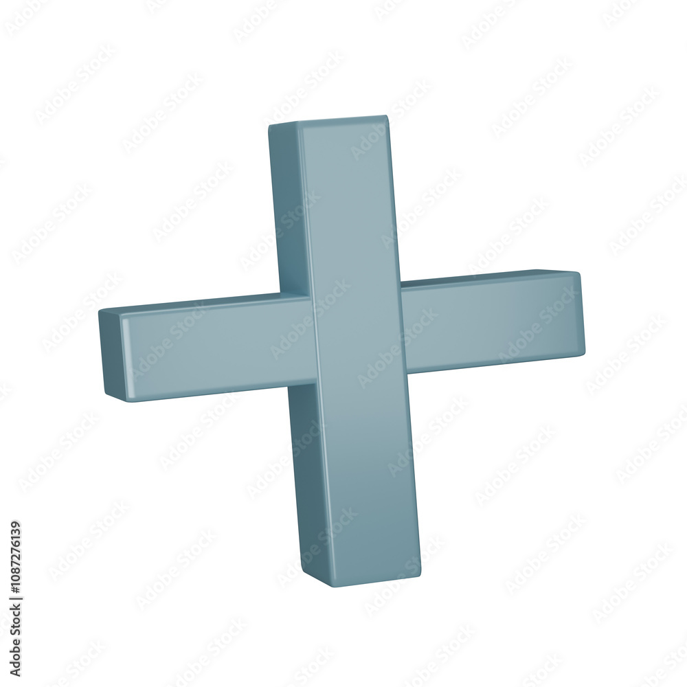 Fototapeta premium 3D Plus Sign 