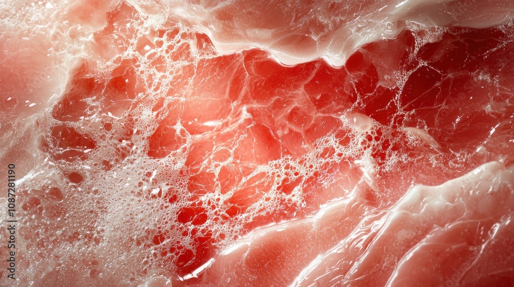 Close-Up of Muscle Tissue with Visible Veins Close-Up of Muscle Tissue with Visible Veins