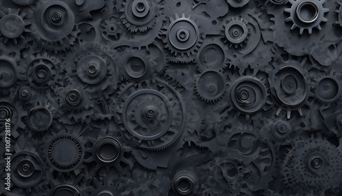 Wallpaper Mural Interlocking Gears Precision Pattern Torontodigital.ca