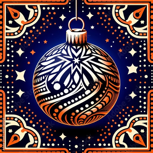 Kwanzaa Decoration Op Art An op art style image of a Kwanzaa dec