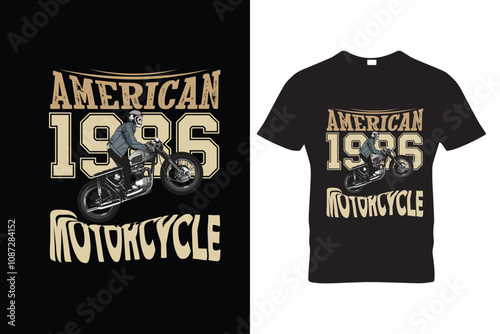 Vintage bike t shirt design vector illustration photo