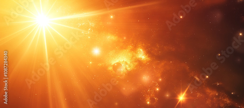 orange sunlight rays background, bright, shine 12