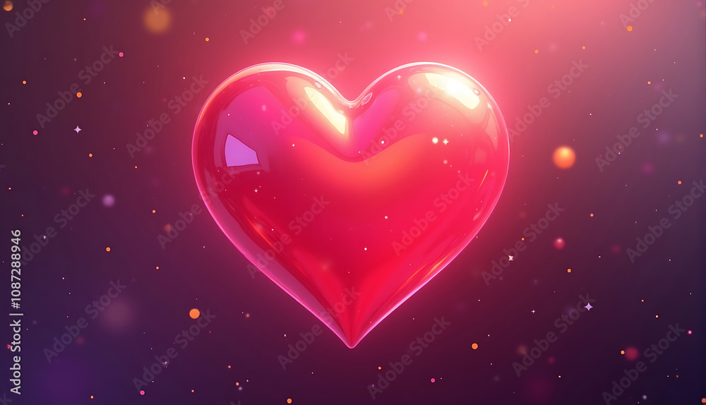 A vibrant heart clipart with a gradient transition of colors from red to purple, with a subtle glowing effect A vibrant heart clipart with a gradient transition of colors from red to purple, with a subtle glowing effect