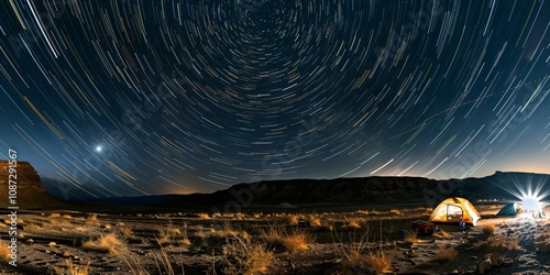 Time-Lapse Journey Through a Desert Sky,  A Time-Lapse of Stars Over the Desert Sands